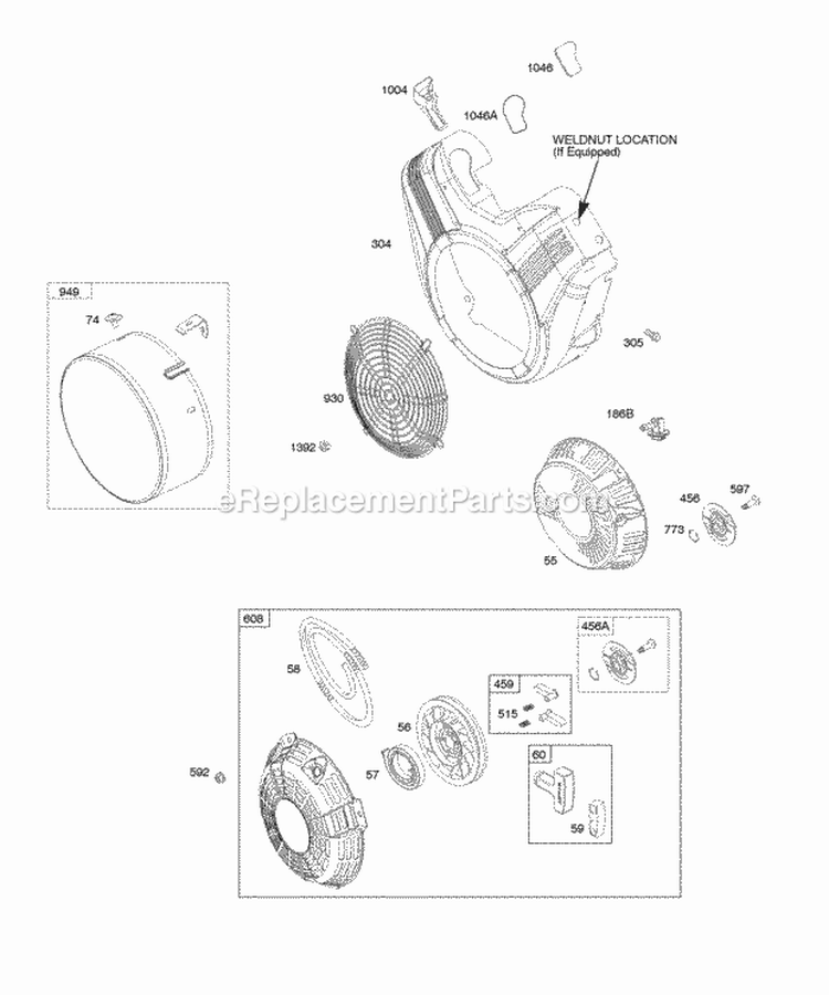 Fuel Supply Diagram and Parts List for 305440-1409-E1  Briggs and Stratton Engine